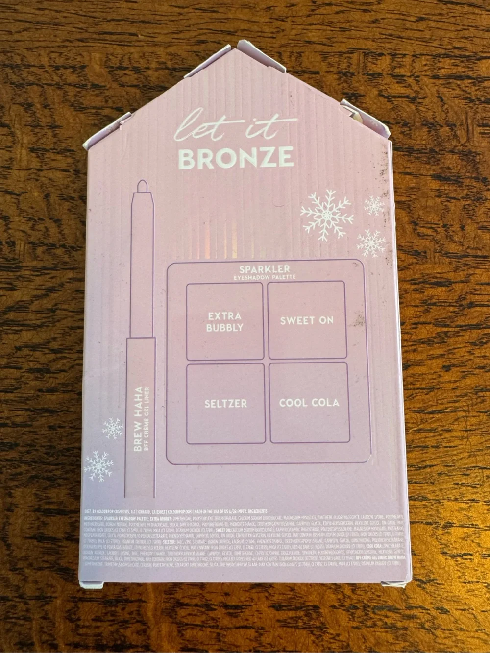 ColourPop Let It Bronze Eyeshadow & Eyeliner Kit - NIB